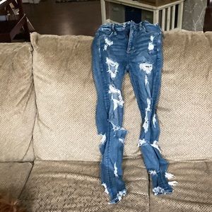 very ripped american eagle jeans!